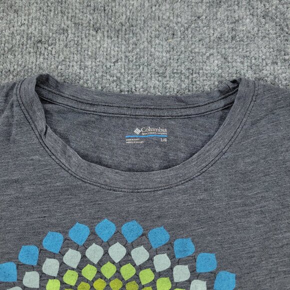Columbia Shirt Women's Large Gray Graphic Tee Crew Neck Short Sleeve Top Adult L - Picture 4 of 16